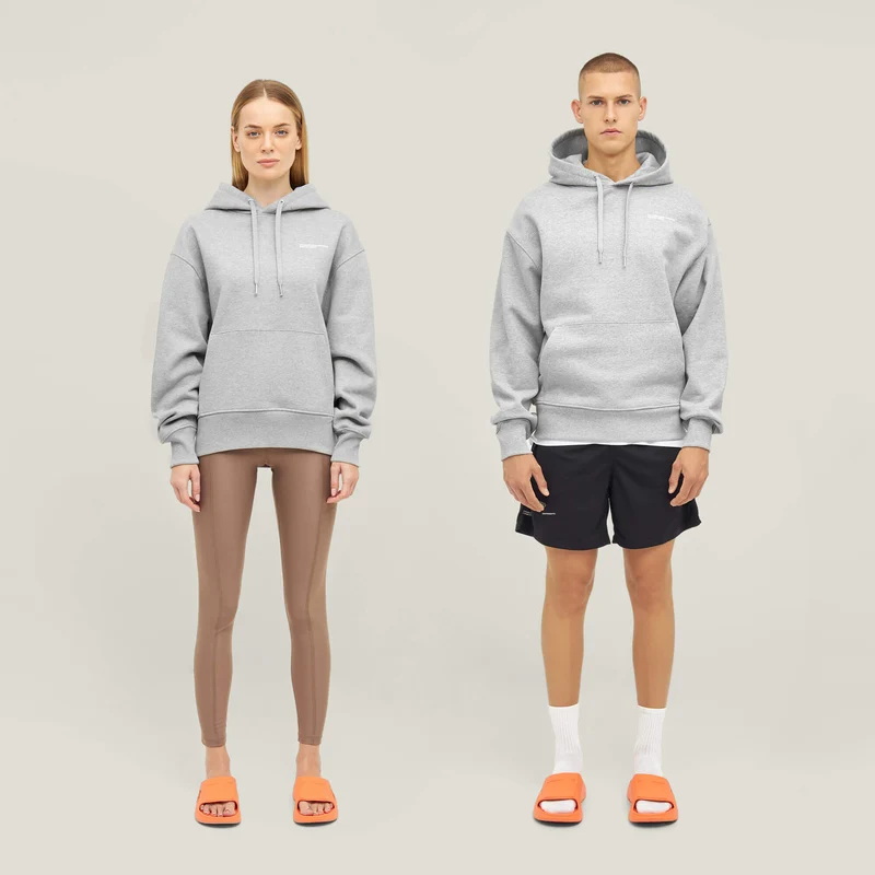 Relaxed Heavy Offcourt Hoodie - Grau
