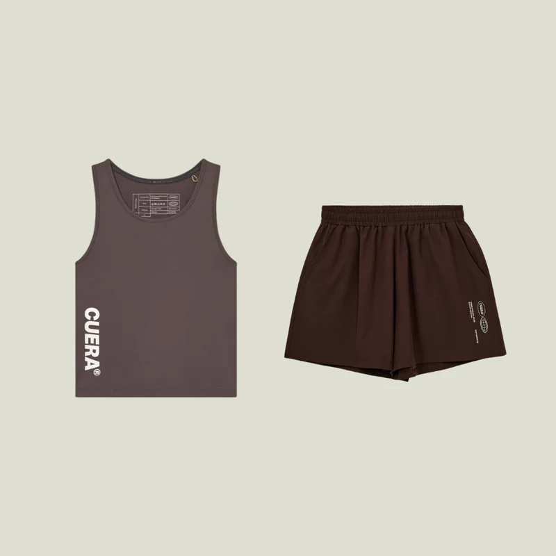 Oncourt D. Brown Tank Top & Shorts