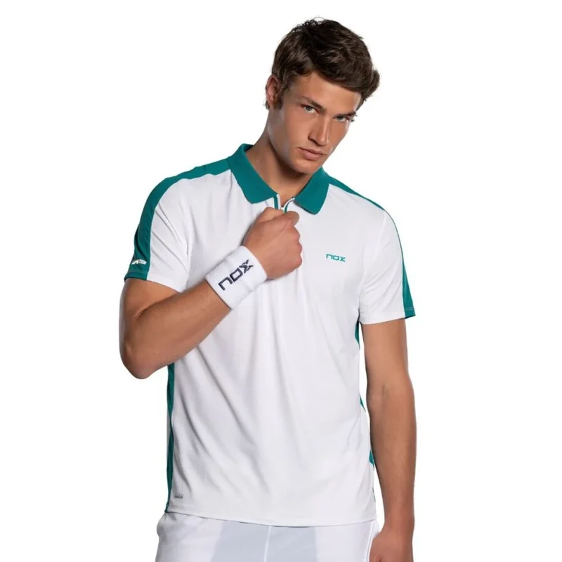 NOX Pro Padelpolo Wit/Groen 2026 Heren