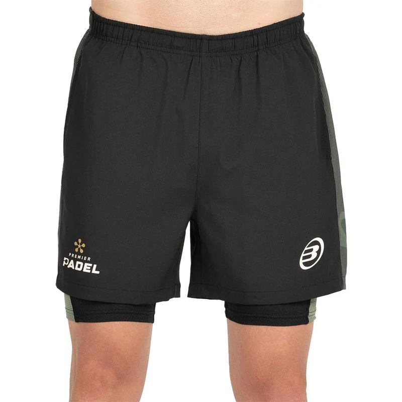 Bullpadel Premier Padel Pingu Padelshort Zwart Heren
