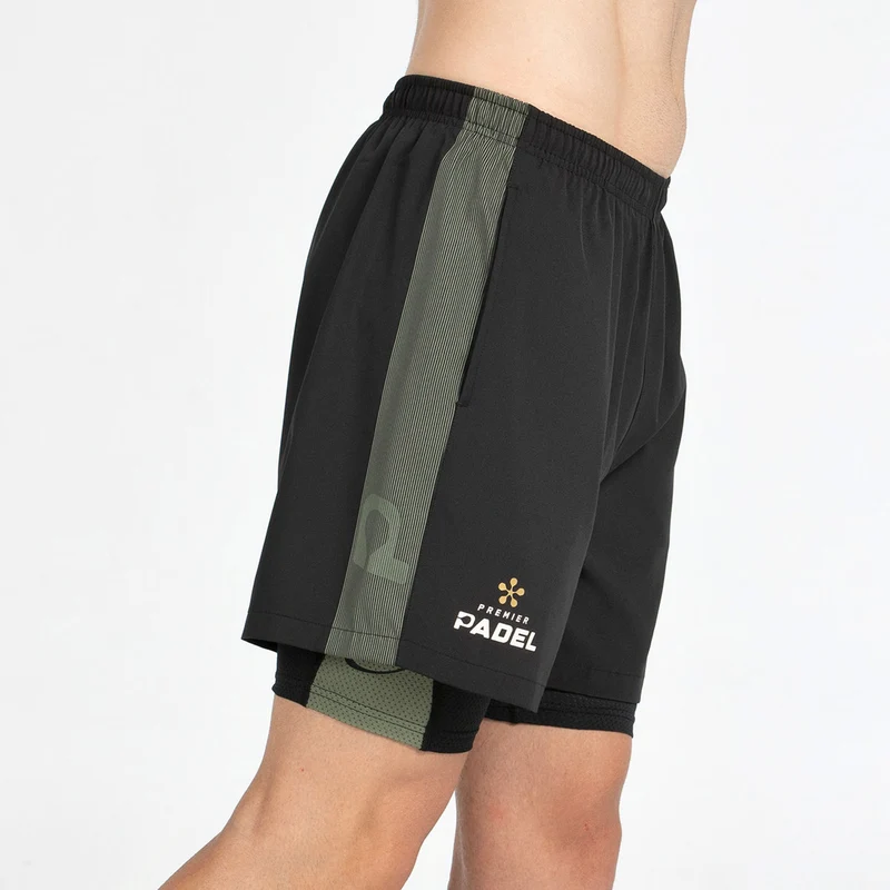 Bullpadel Premier Padel Pingu Padelshort Zwart Heren