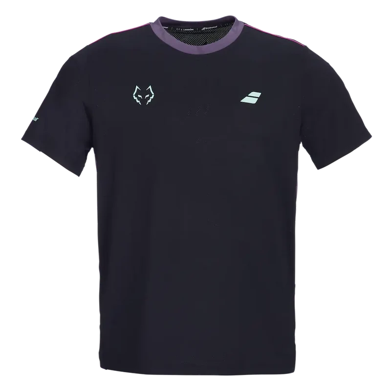 Camiseta Babolat Crew Neck Tee Black/Black 2027 J. Lebrón