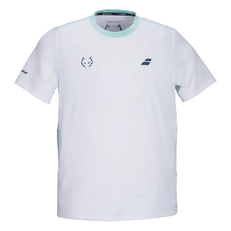 Camiseta Babolat Crew Neck White/White 2027 J. Lebron