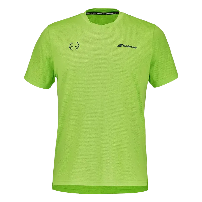 Camiseta Babolat Crew Neck Tee Green Flash 2026 J. Lebron