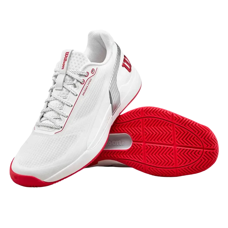 Zapatillas Wilson Rush Tour 5 CTC Bright White/Wilson Red/Microchip 2026