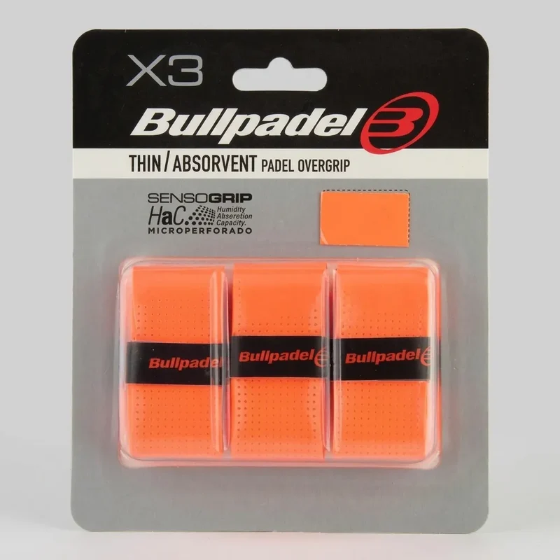 Bullpadel 3 Overgrips GB1705 Senso Perforated Orange Fluor