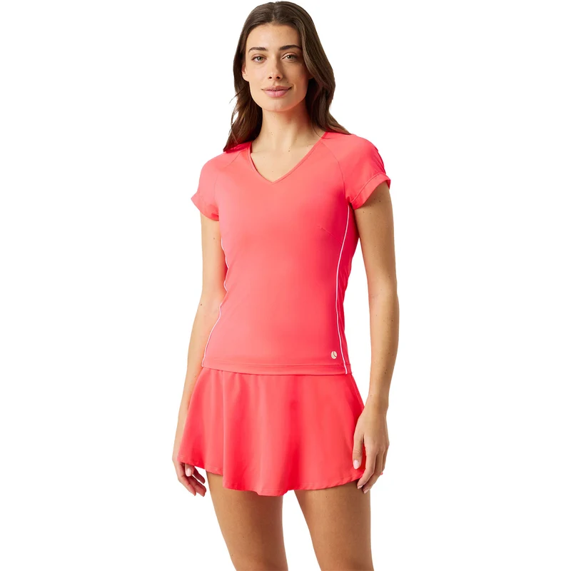 Björn Borg Ace V-neck T-shirt Diva Pink