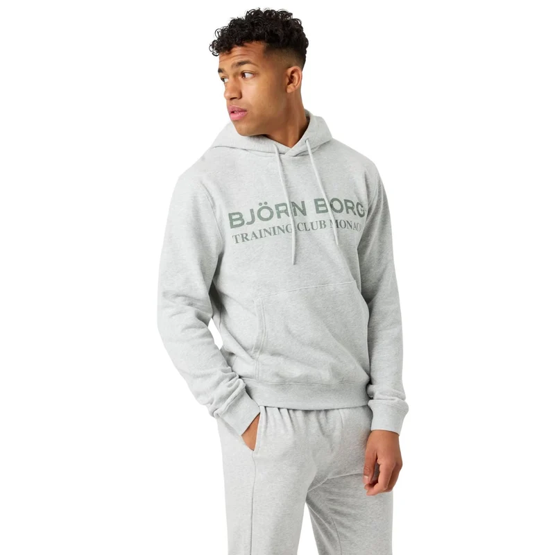 Björn Borg Classic Print Hoodie Ultra Light Grey Melange