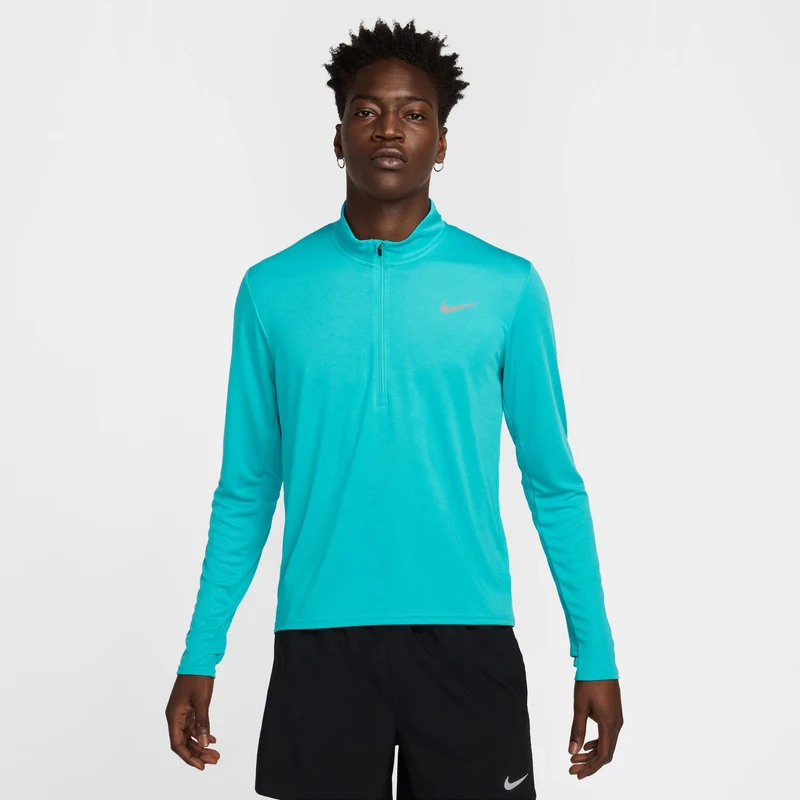 Pacer Half-Zip Laufshirt Herren - türkis