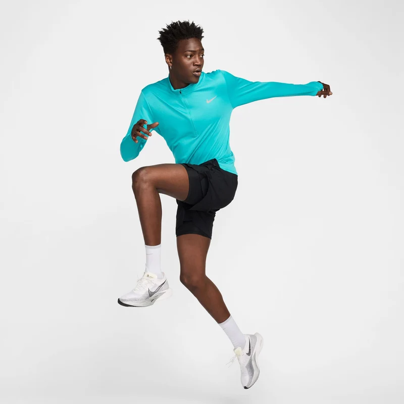 Pacer Half-Zip Laufshirt Herren - türkis