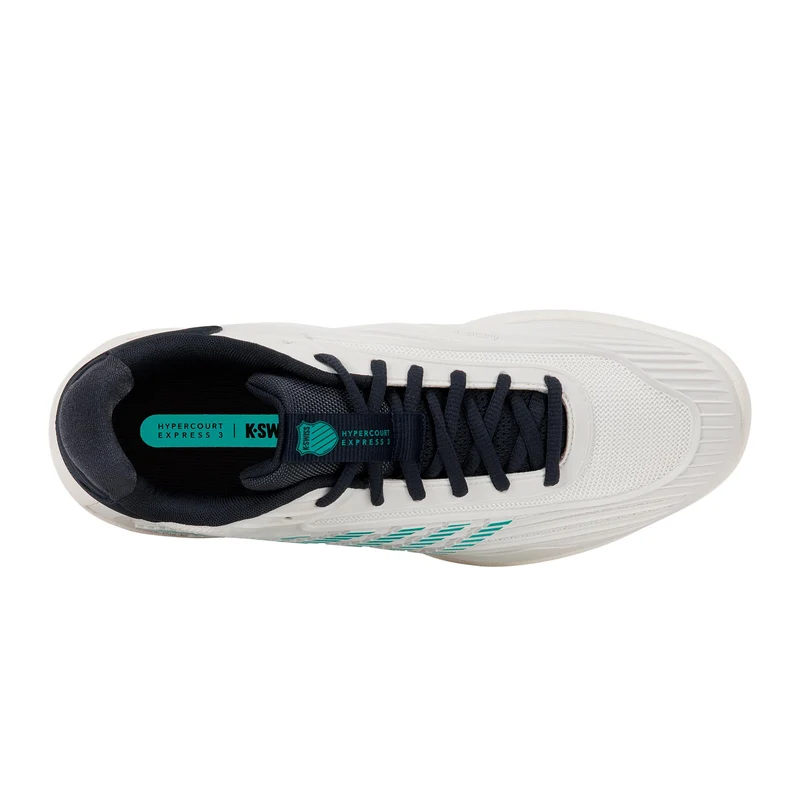 Hypercourt Express 3 Teppichschuh Herren - weiß, türkis