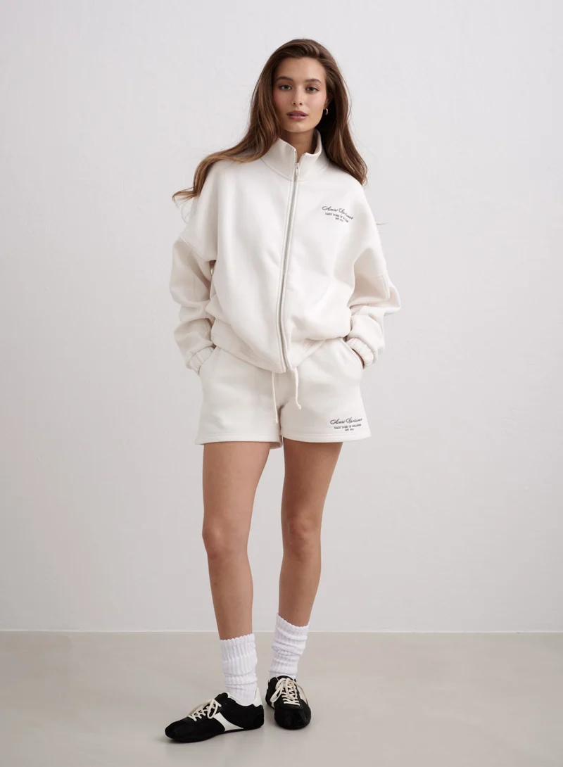 Off White Script Zip Jacket