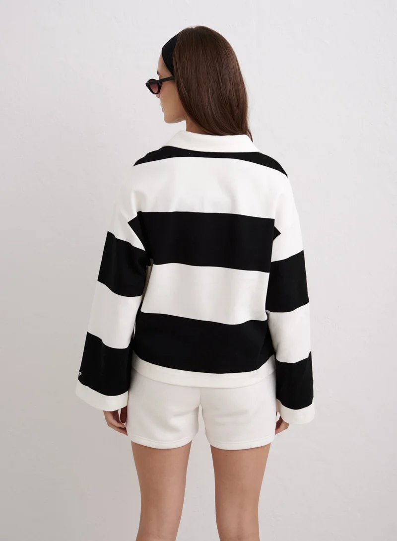 Black Stripe Rugby Shirt
