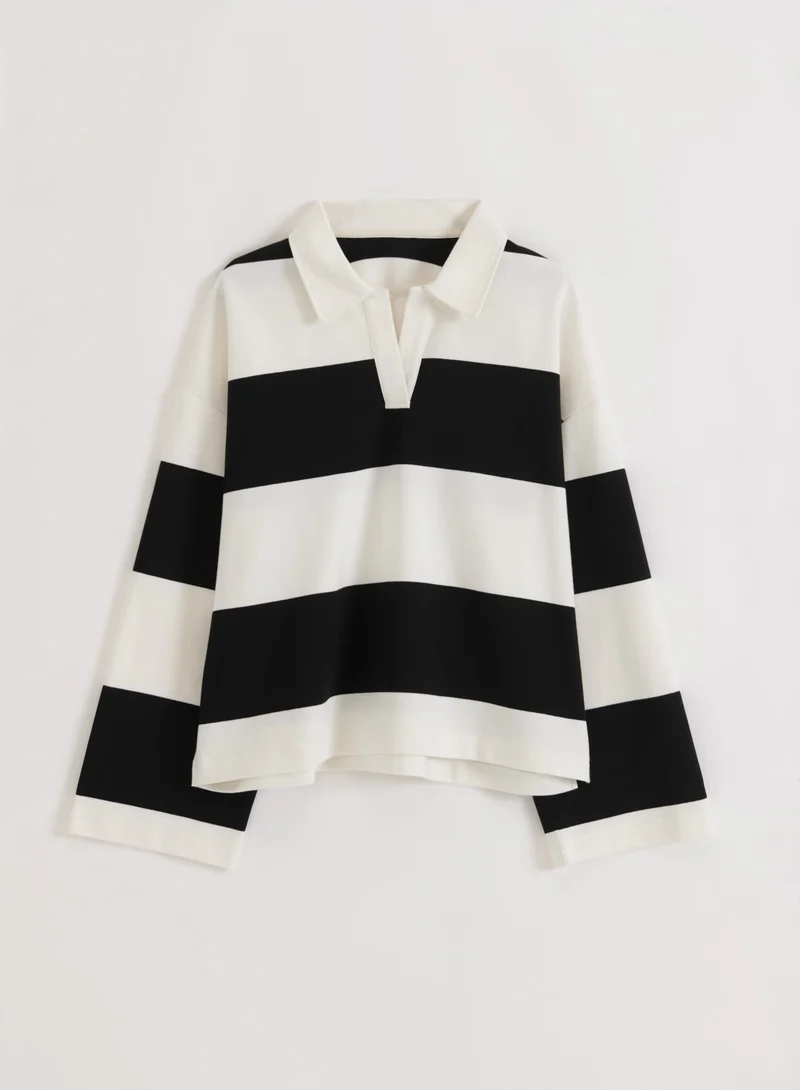 Black Stripe Rugby Shirt