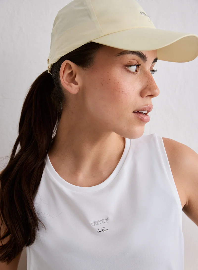 White Seamless Running Top