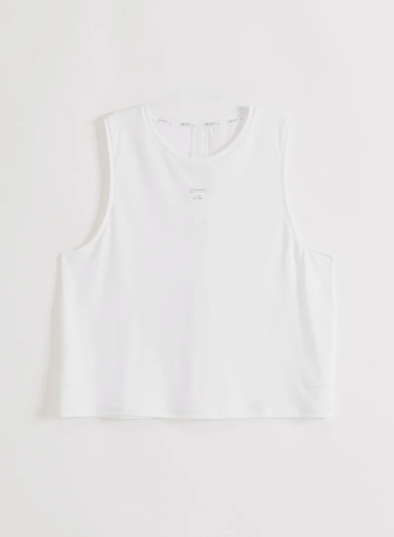 White Seamless Running Top