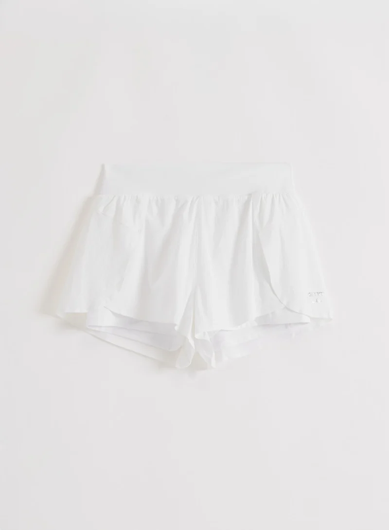 White Running Shorts