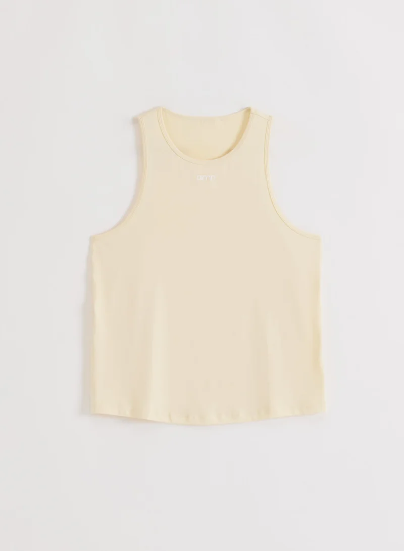 Lemon White Soft Basic Singlet
