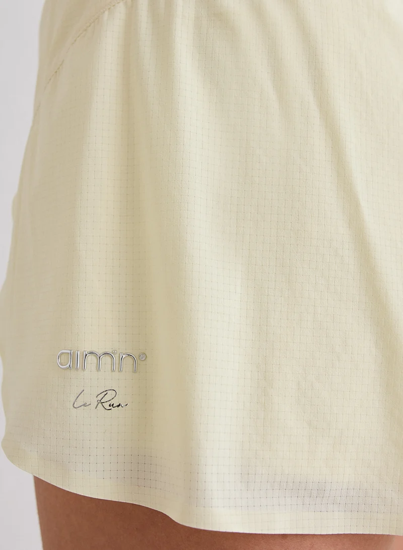 Lemon White Running Shorts