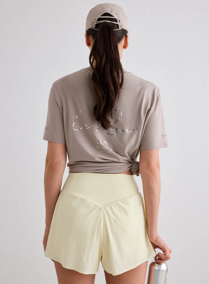 Lemon White Running Shorts