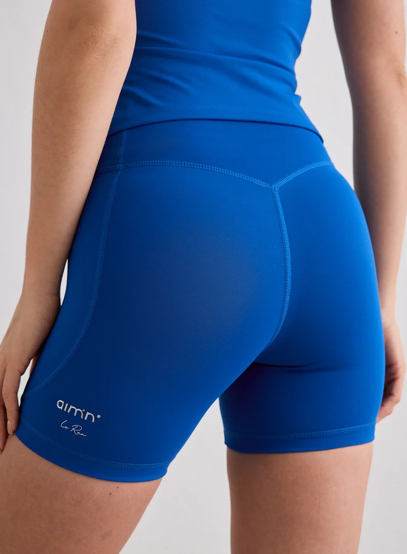 Azure Running Midi Biker Shorts