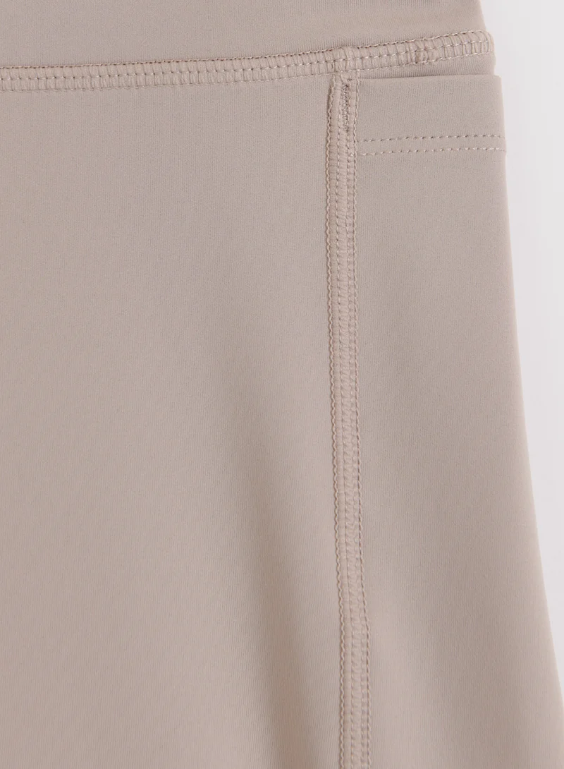 Dark Clay Running Midi Biker Shorts