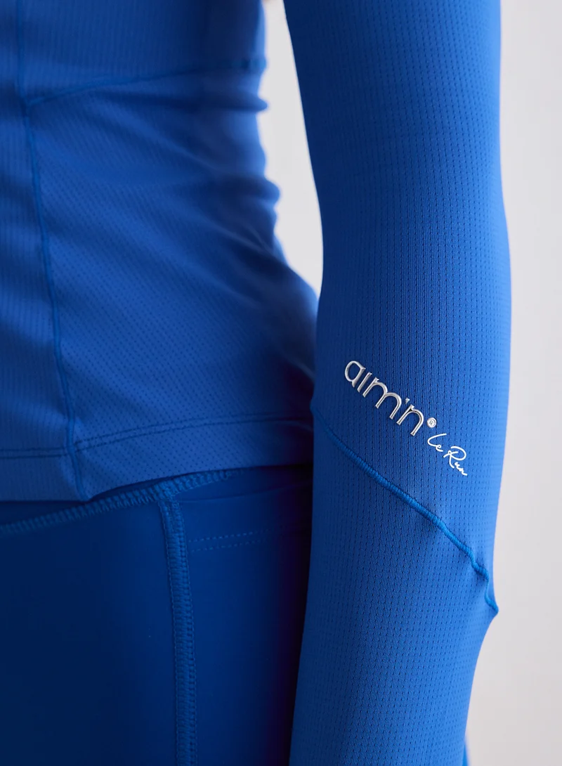 Azure Running Zip Long Sleeve
