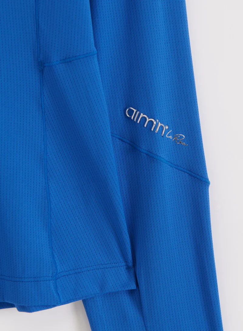 Azure Running Zip Long Sleeve