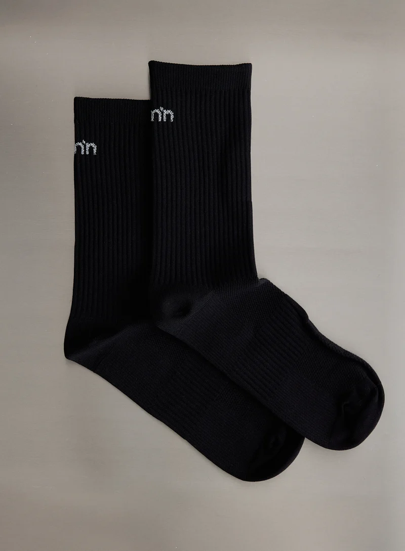 Black Running Socks High