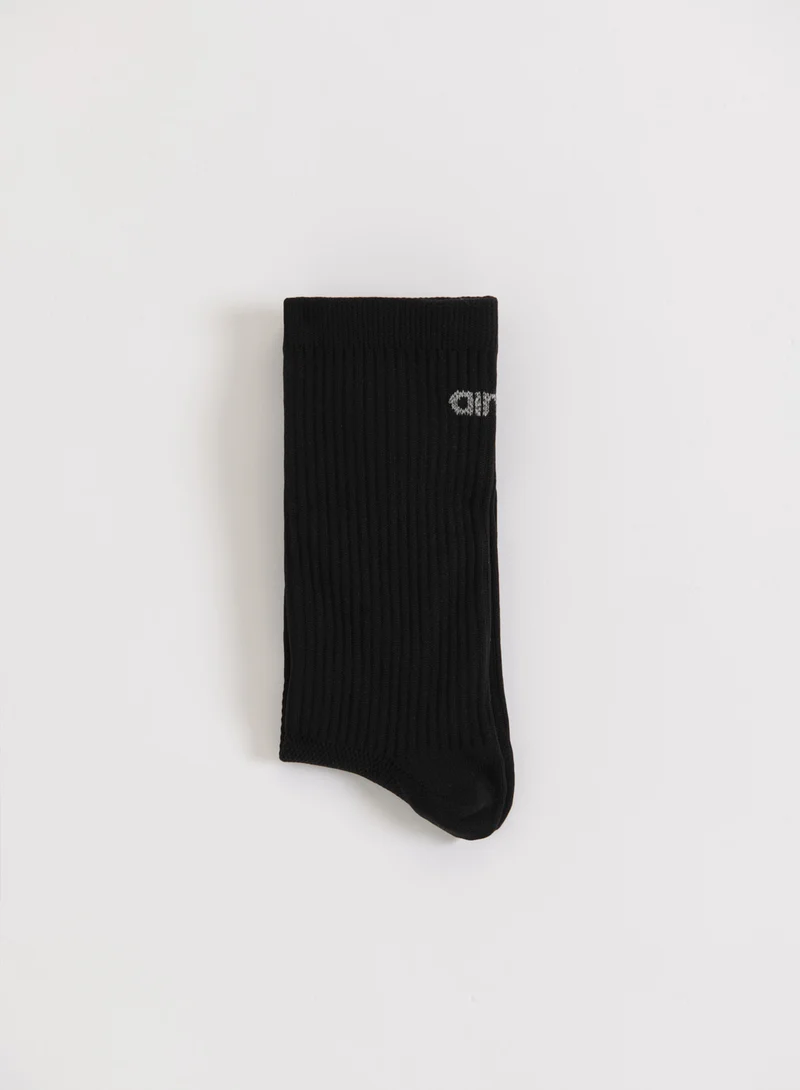 Black Running Socks High