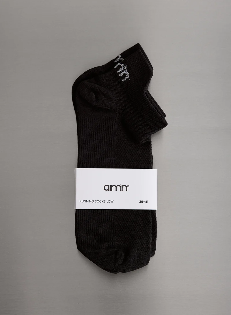 Black Running Socks Low