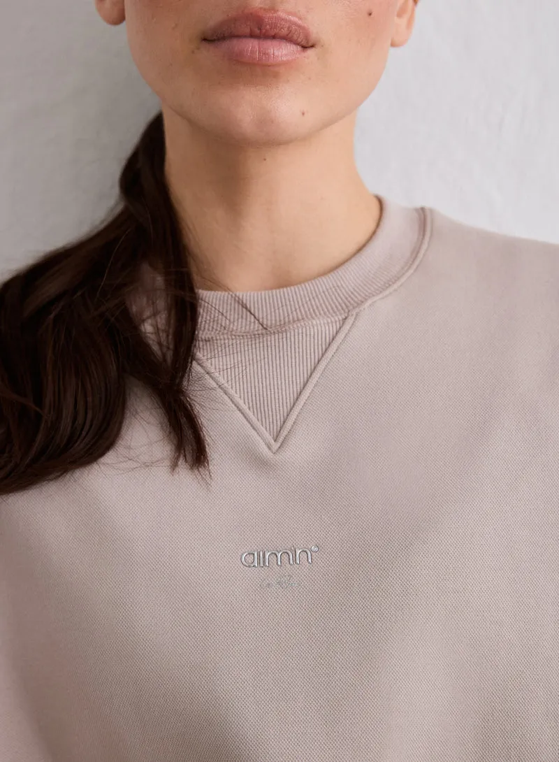 Dark Clay Le Run Running Sweatshirt