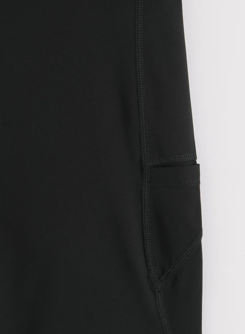 Black Running Biker Shorts