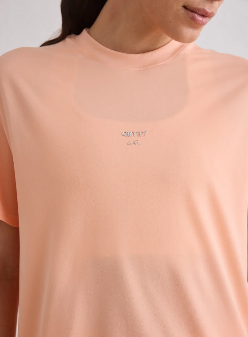 Peach Le Run Seamless Running T-shirt