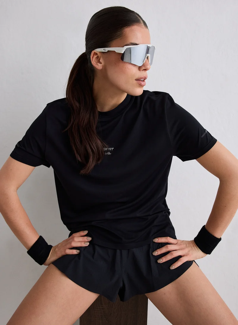 Black Le Run Seamless Running T-shirt