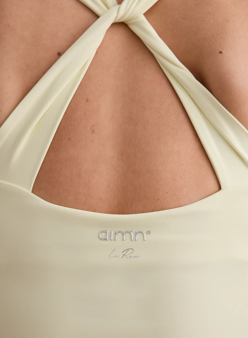 Lemon White Lunar Running Singlet