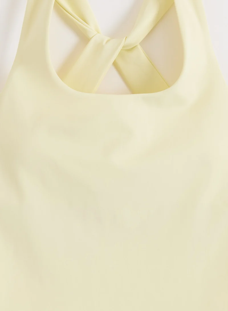 Lemon White Lunar Running Singlet