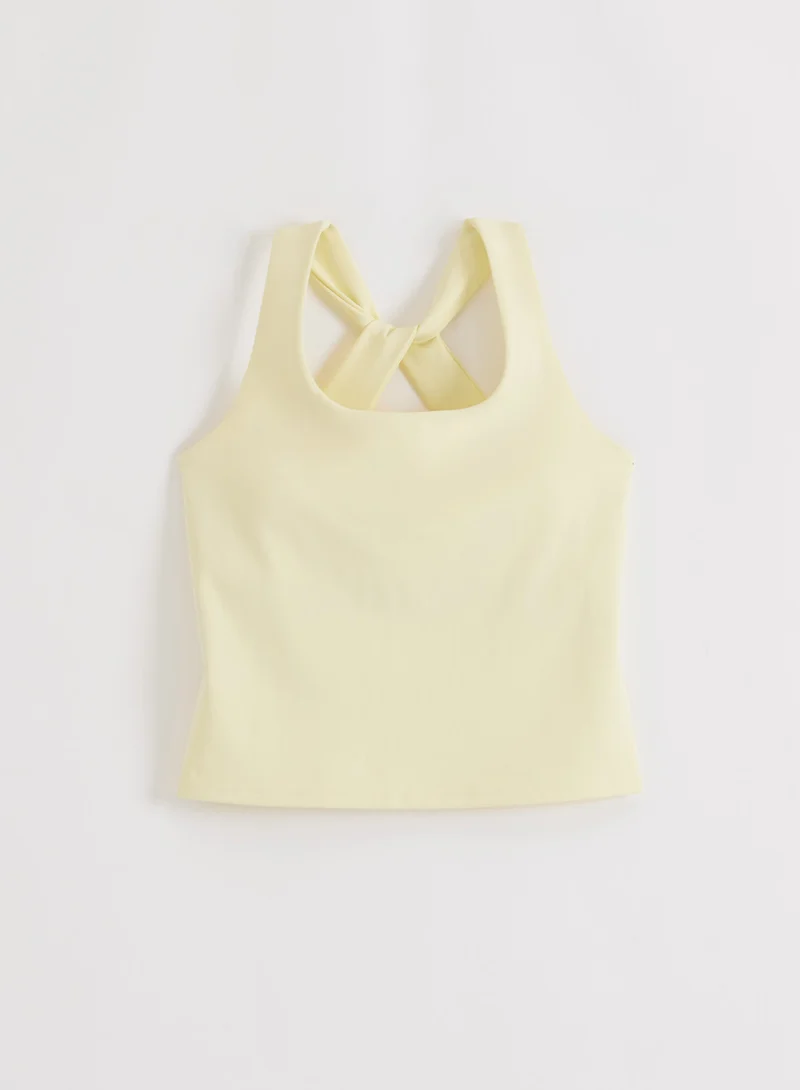 Lemon White Lunar Running Singlet