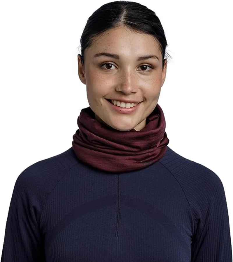 Buff MERINO LIGHTWEIGHT MULTIFUNKTIONSTUCH für Erwachsene solid garnet Gr. One Size