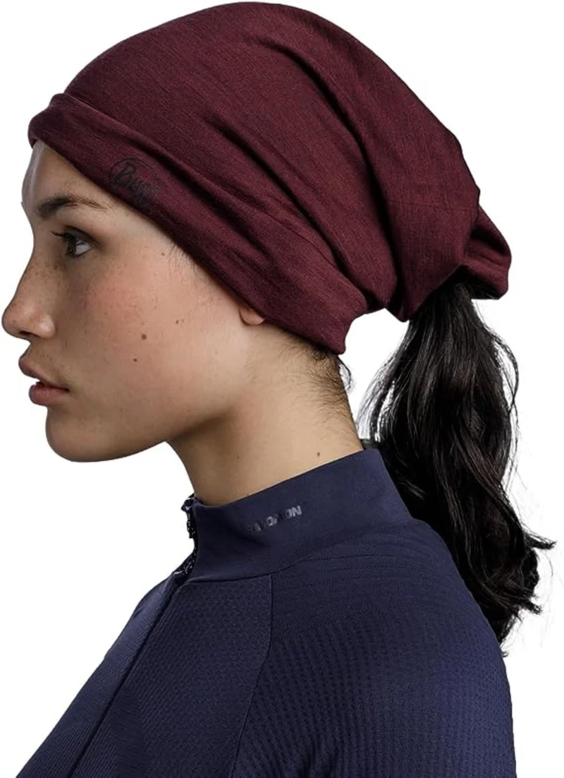 Buff MERINO LIGHTWEIGHT MULTIFUNKTIONSTUCH für Erwachsene solid garnet Gr. One Size