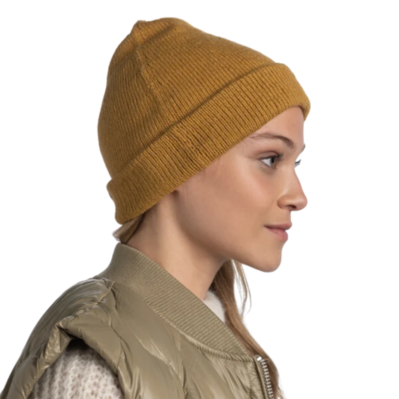 Buff KNITTED BEANIE für Erwachsene jarn ocher Gr. One Size