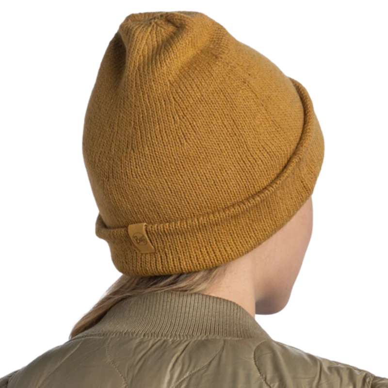 Buff KNITTED BEANIE für Erwachsene jarn ocher Gr. One Size