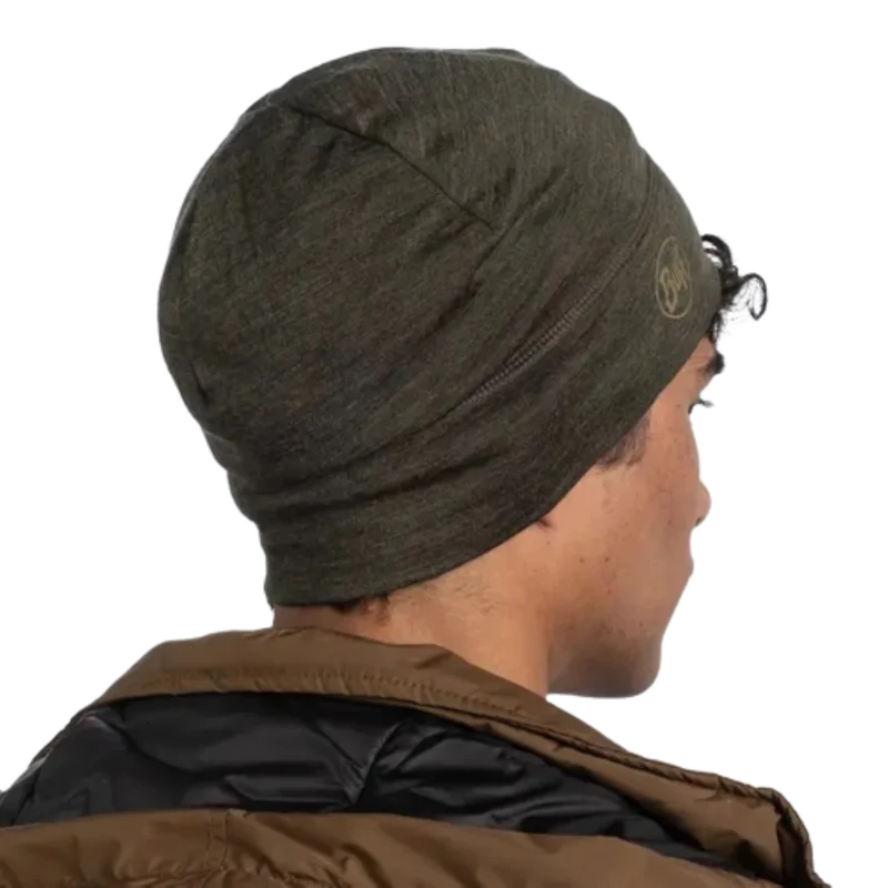 Buff MERINO MIDWEIGHT BEANIE für Erwachsene solid bark olive Gr. One Size