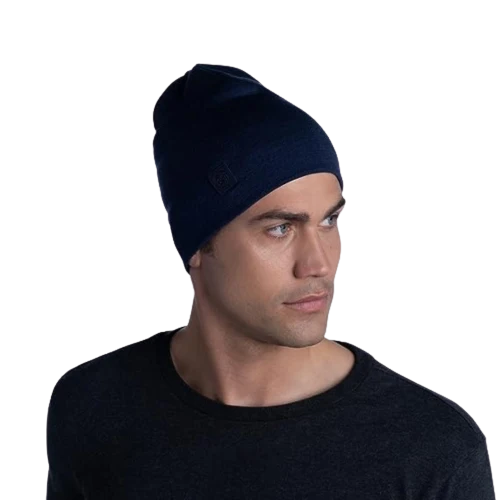 Buff MERINO MIDWEIGHT BEANIE für Erwachsene melange night blue Gr. One Size