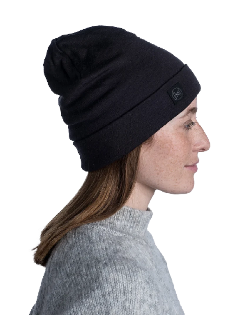 Buff MERINO HEAVYWEIGHT BEANIE für Erwachsene solid black Gr. One Size