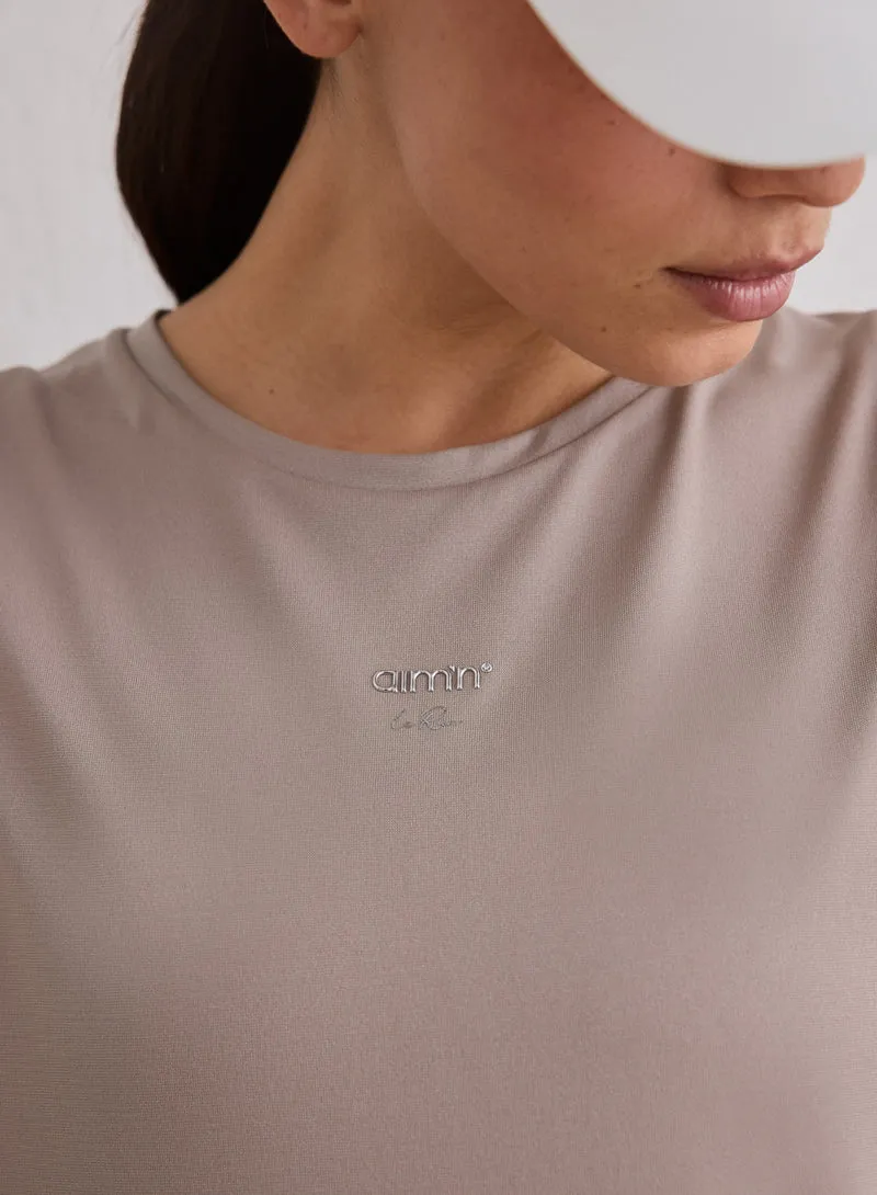 Dark Clay Seamless Running Top