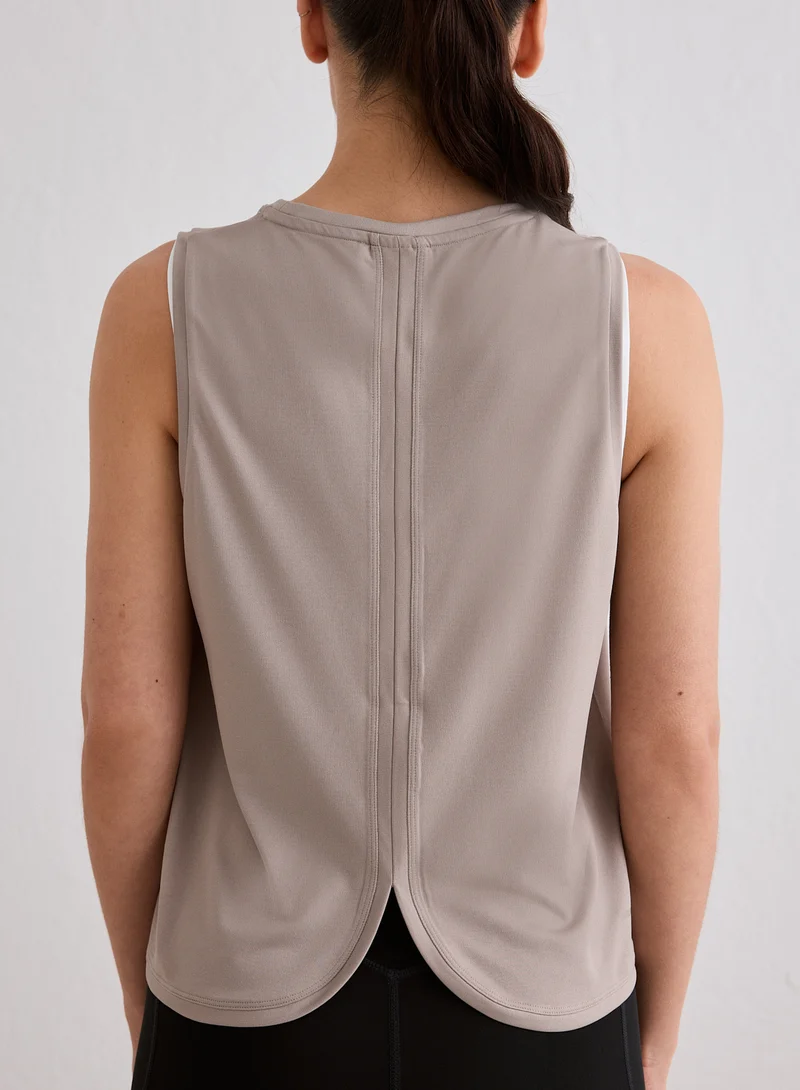 Dark Clay Seamless Running Top