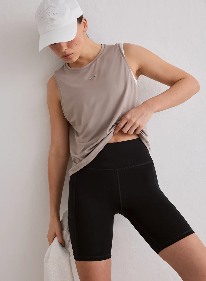 Dark Clay Seamless Running Top
