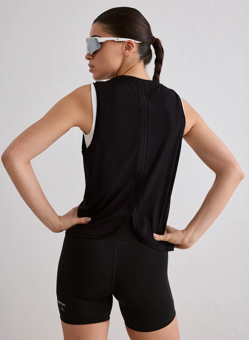 Black Seamless Running Top