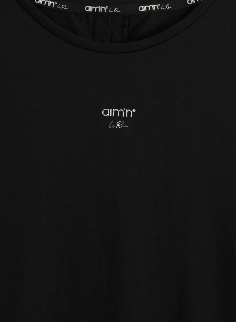 Black Seamless Running Top